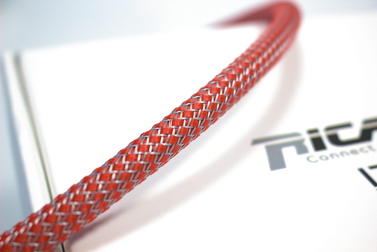 Custom RG08 Red/Grey - 4-10mm cable braid stretchable sheathing